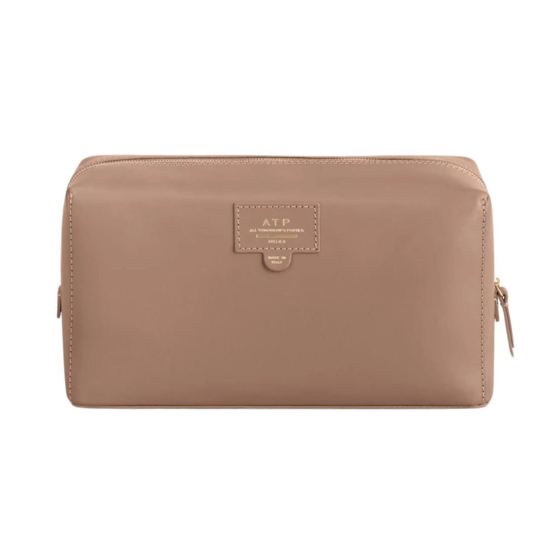 ATP Atelier Pomaia Hazelnut Leather Beauty Bag