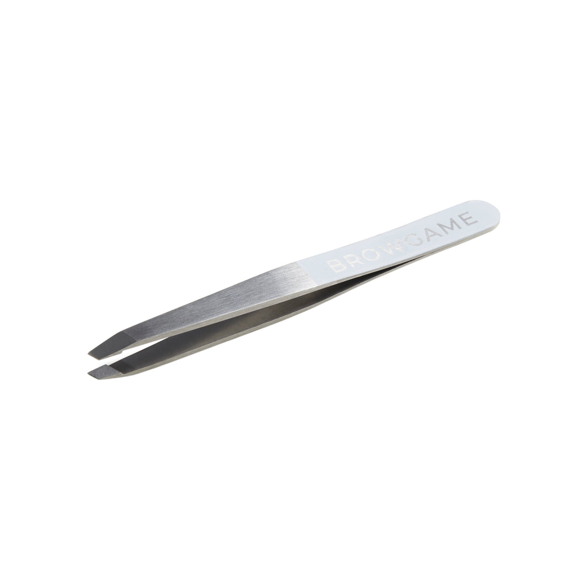 Browgame Original Slanted Tweezer - White - Koch Parfymeri