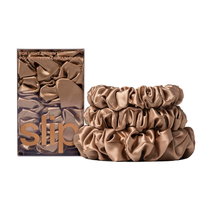 Slip Midi/Large Pure Silk Scrunchie Set