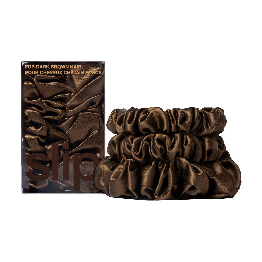 Slip Midi/Large Pure Silk Scrunchie Set