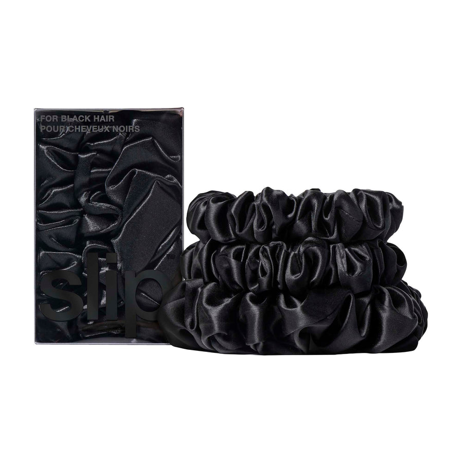 Slip Midi/Large Pure Silk Scrunchie Set