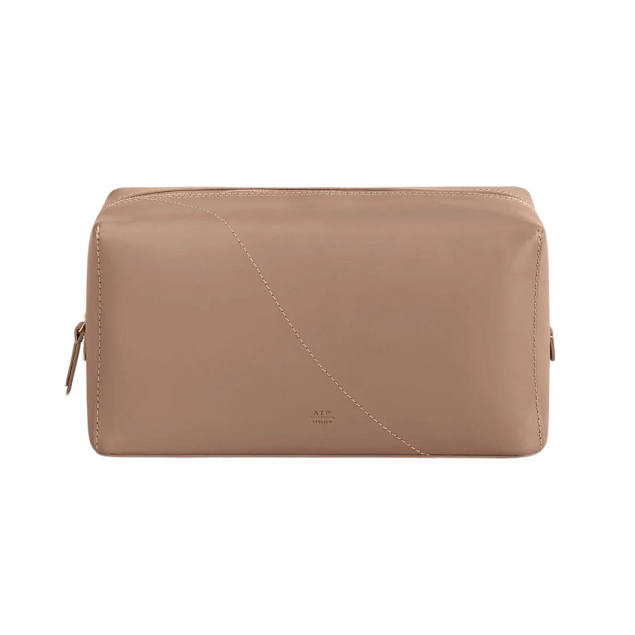 ATP Atelier Pomaia Hazelnut Leather Beauty Bag