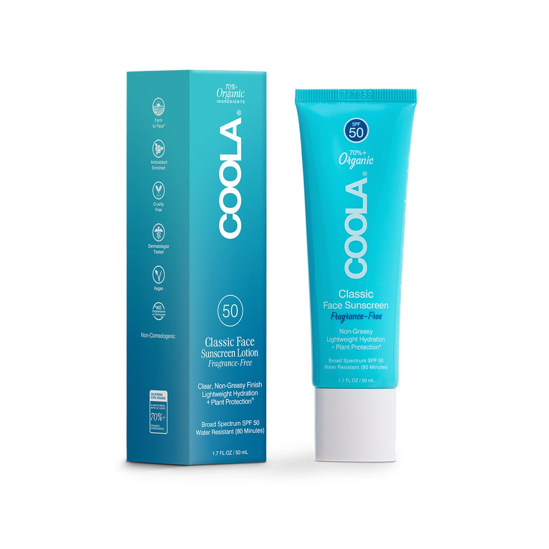 Coola Classic Face Sunscreen SPF50 Fragrance-free 50 ml