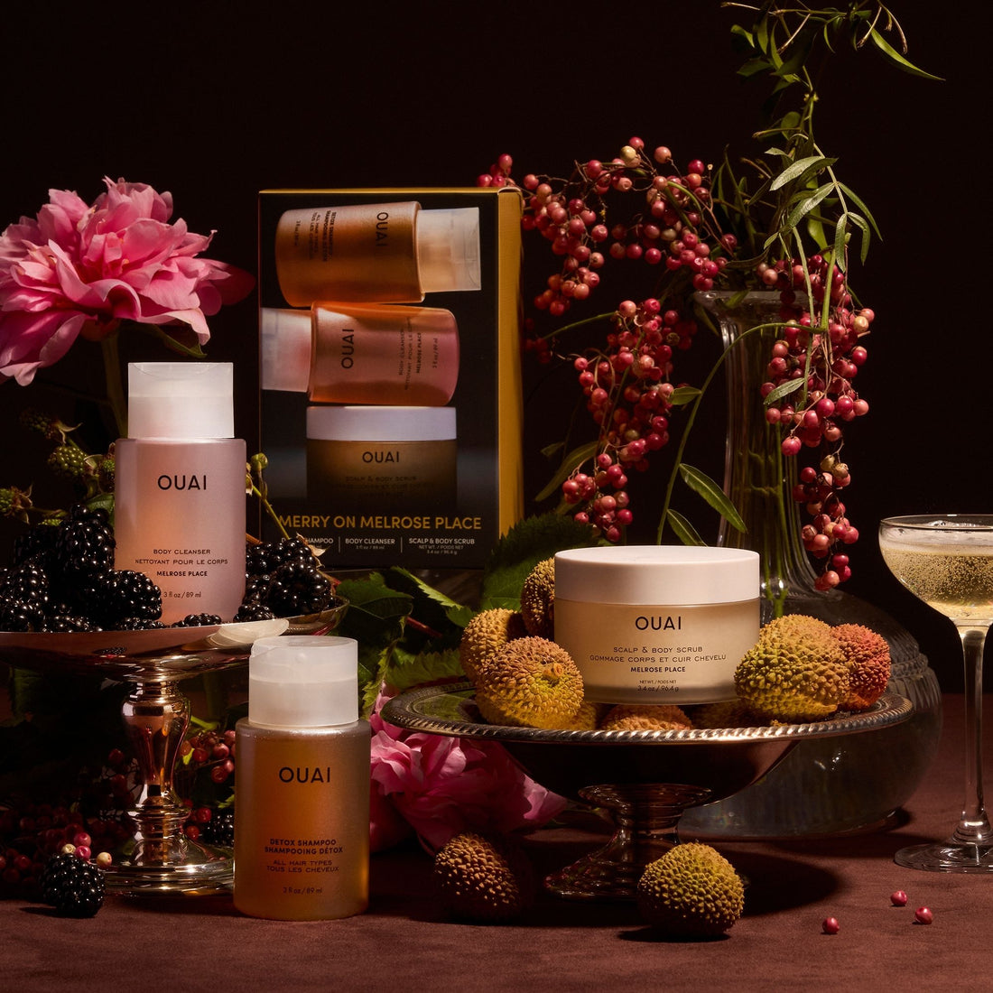 OUAI Merry on Melrose Holiday Set