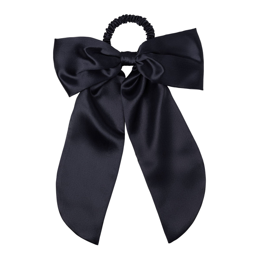 Slip Pure Silk Hair Bow - Black