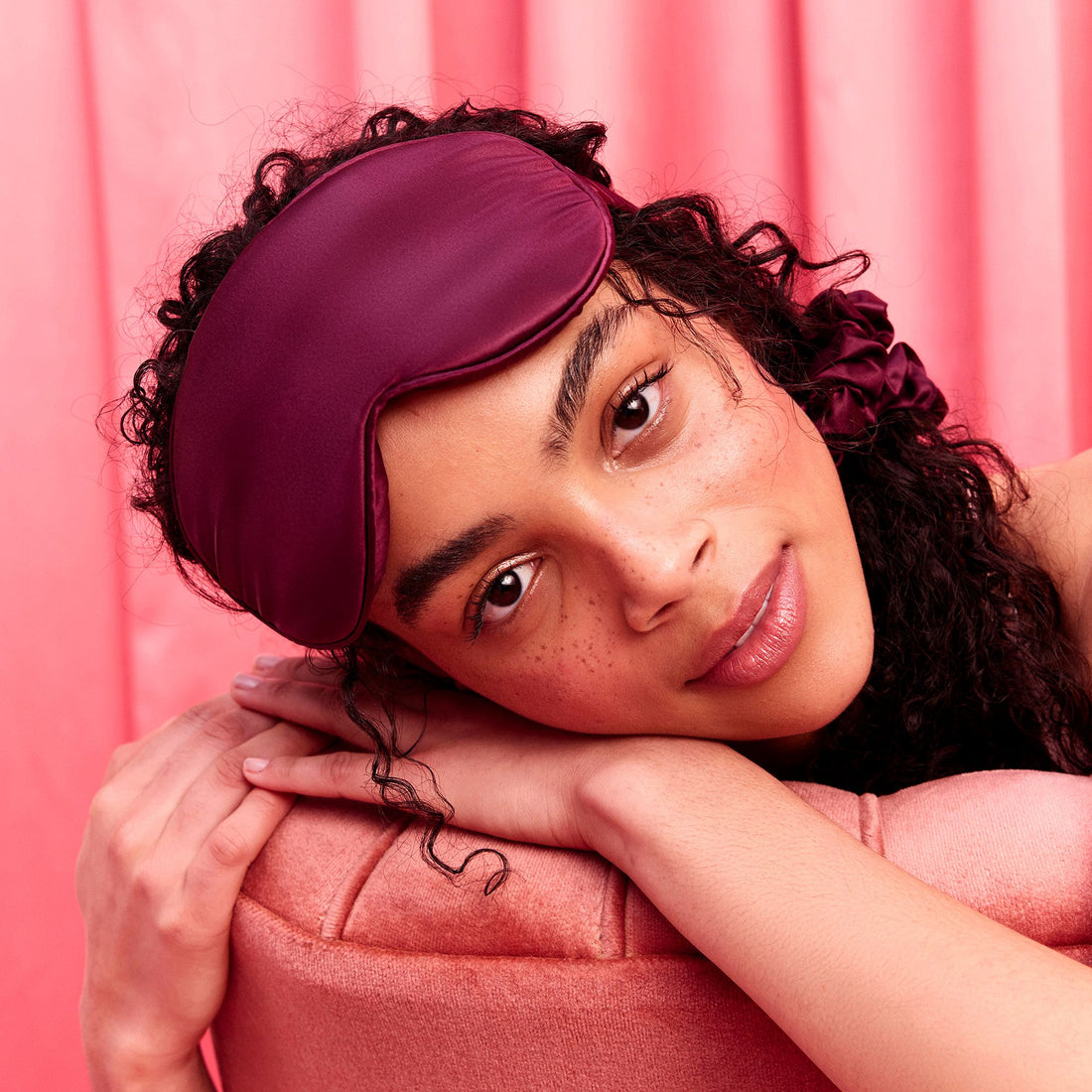 Slip Contour Sleep Mask Crimson