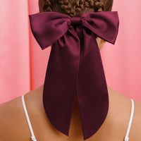 Slip Pure Slik Hair Bow Crimson