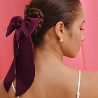 Slip Pure Slik Hair Bow Crimson